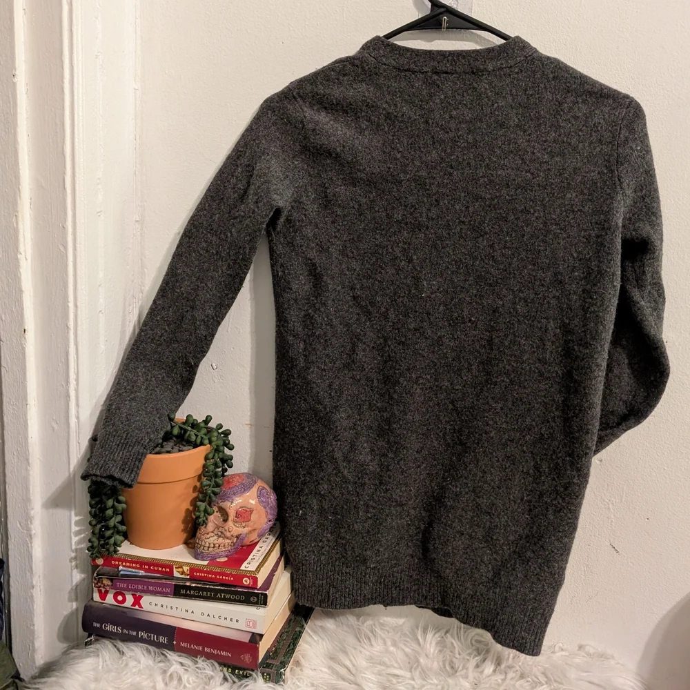 VTG Ralph Lauren Cardigan Kids Gray Wool Angora Sweater Vintage Rabbit Hair READ